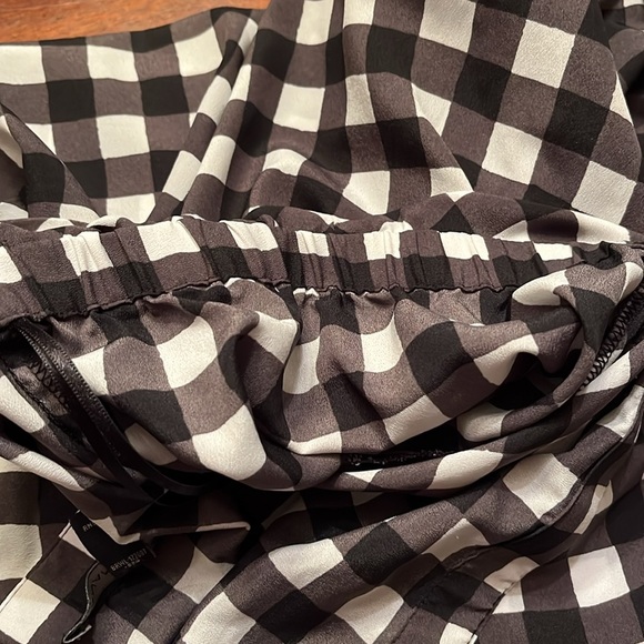 Banana Republic off shoulder black white check top size small - Picture 7 of 11